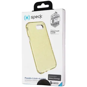 Speck Presidio Clear   Glitter Case for Samsung J3 Emerge - Clear / Gold Glitter