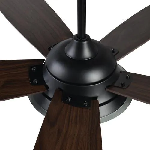 Striker Black/Dark Wood 5 Blade Smart Ceiling Fan with Dimmable LED Light Kit Works with Remote Control, Wi-Fi apps and Voice control via Google Assistant/Alexa/Siri