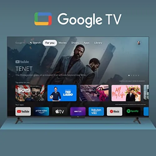 TCL 138.7 cm (55 inches) Bezel-Less Series 4K Ultra HD Smart LED Google TV 55P635 (Black)