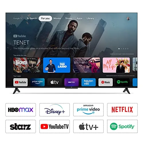 TCL 138.7 cm (55 inches) Bezel-Less Series 4K Ultra HD Smart LED Google TV 55P635 (Black)