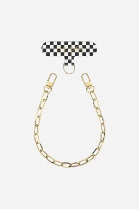 THE CAEP Gold Wristlet   Black Checker Hitch