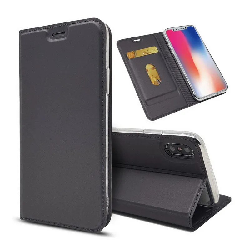 TPFIX Magnetic Flip Wallet Leather Case For iPhone 7 8 Plus Phone Case Ultra Thin Business Cover For iPhone X XR XS Max 6 6S 5S