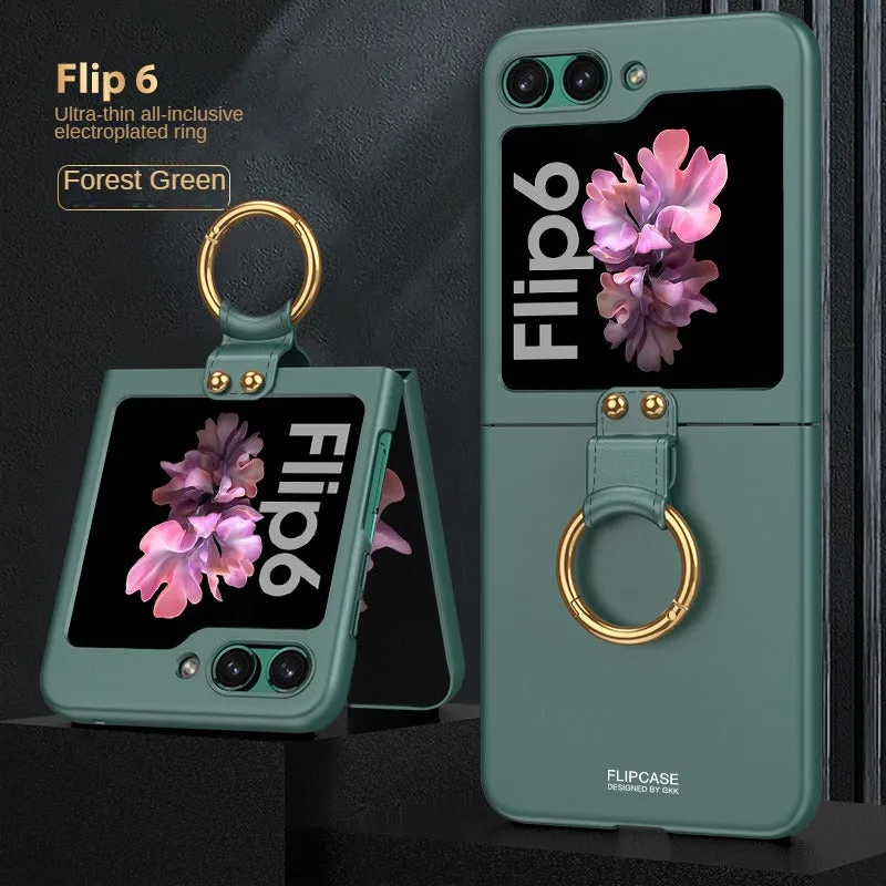 Ultra Thin Solid Color Case With RingFor Samsung Z Flip 6