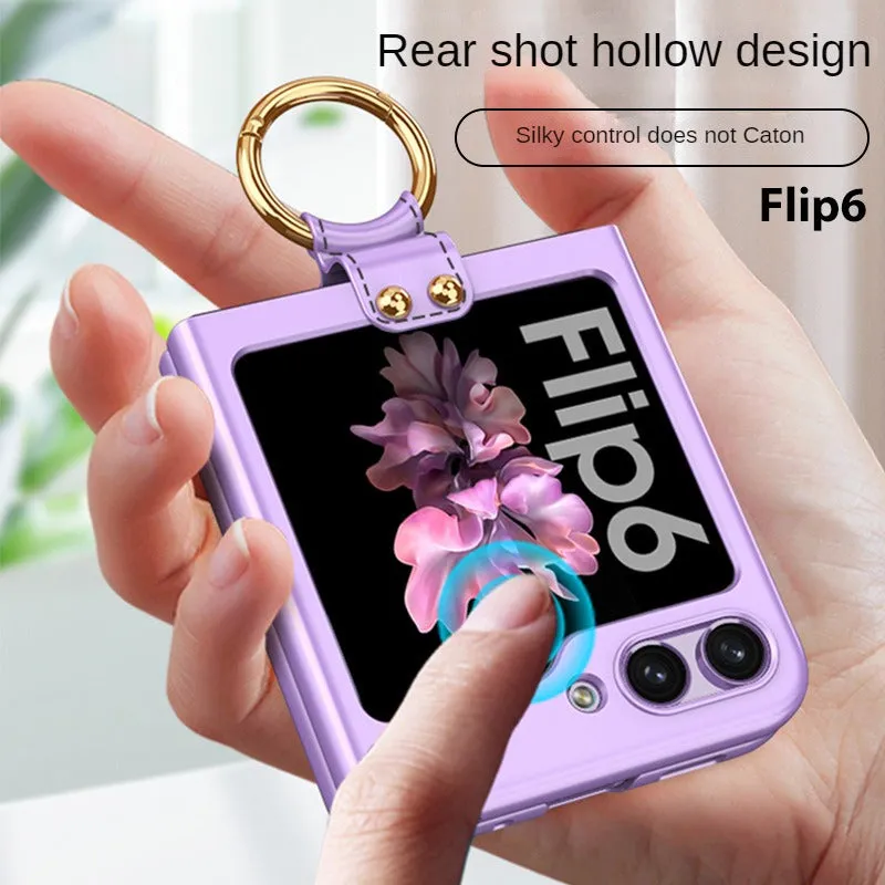 Ultra Thin Solid Color Case With RingFor Samsung Z Flip 6