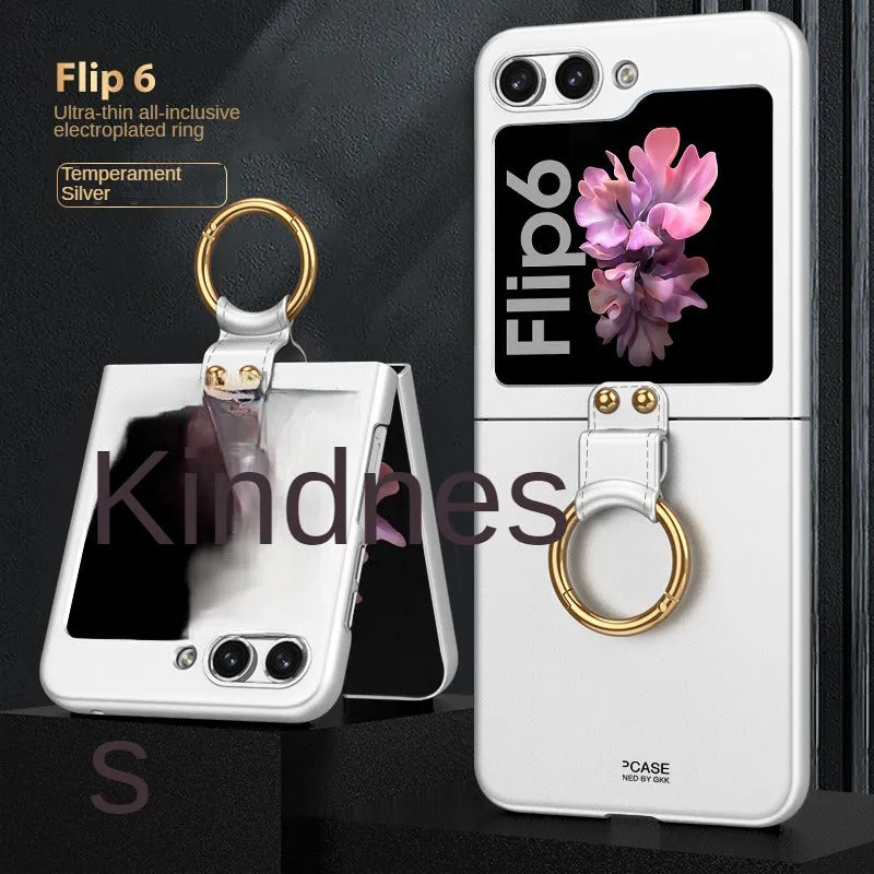 Ultra Thin Solid Color Case With RingFor Samsung Z Flip 6