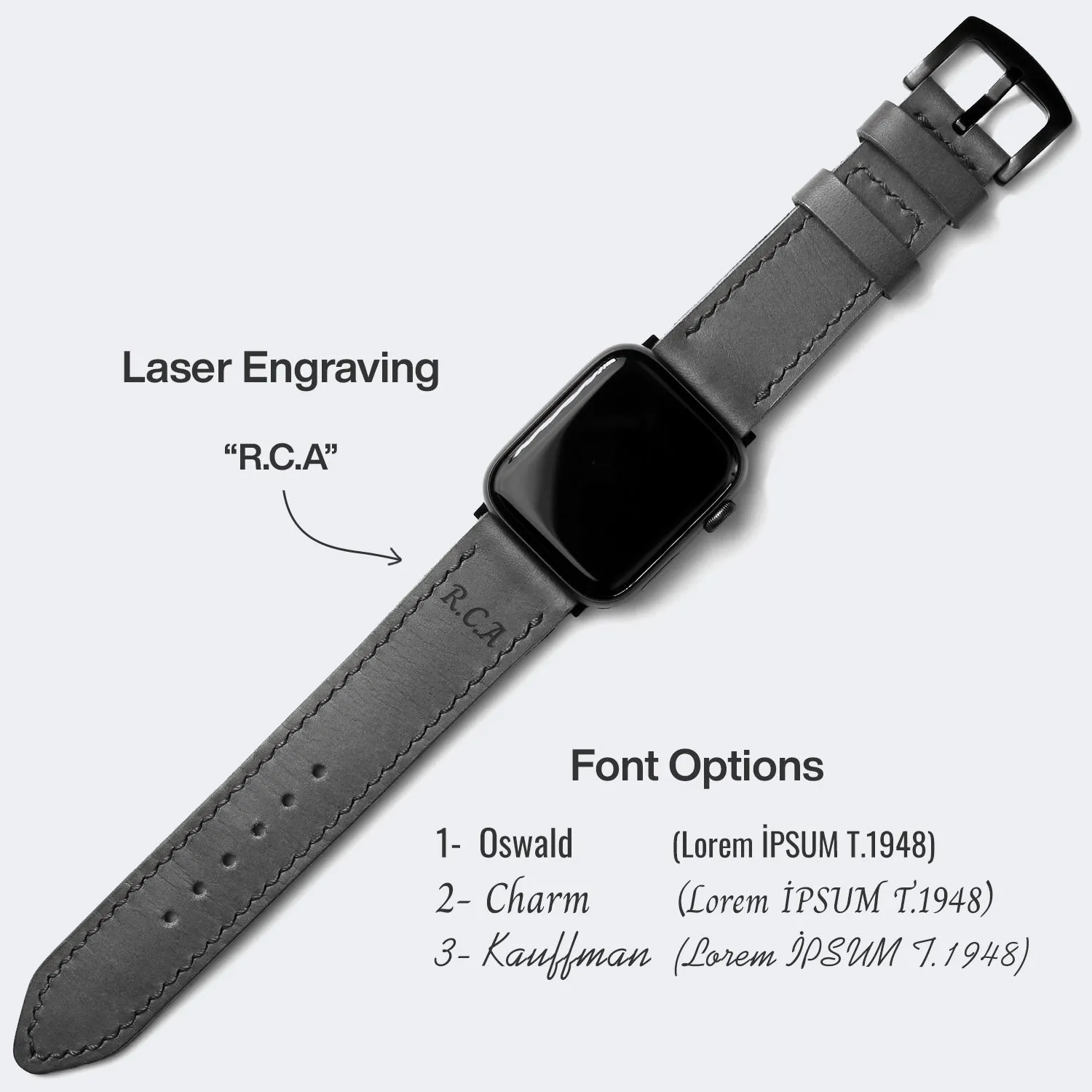 VegTan Leather Apple Watch Strap - Olive