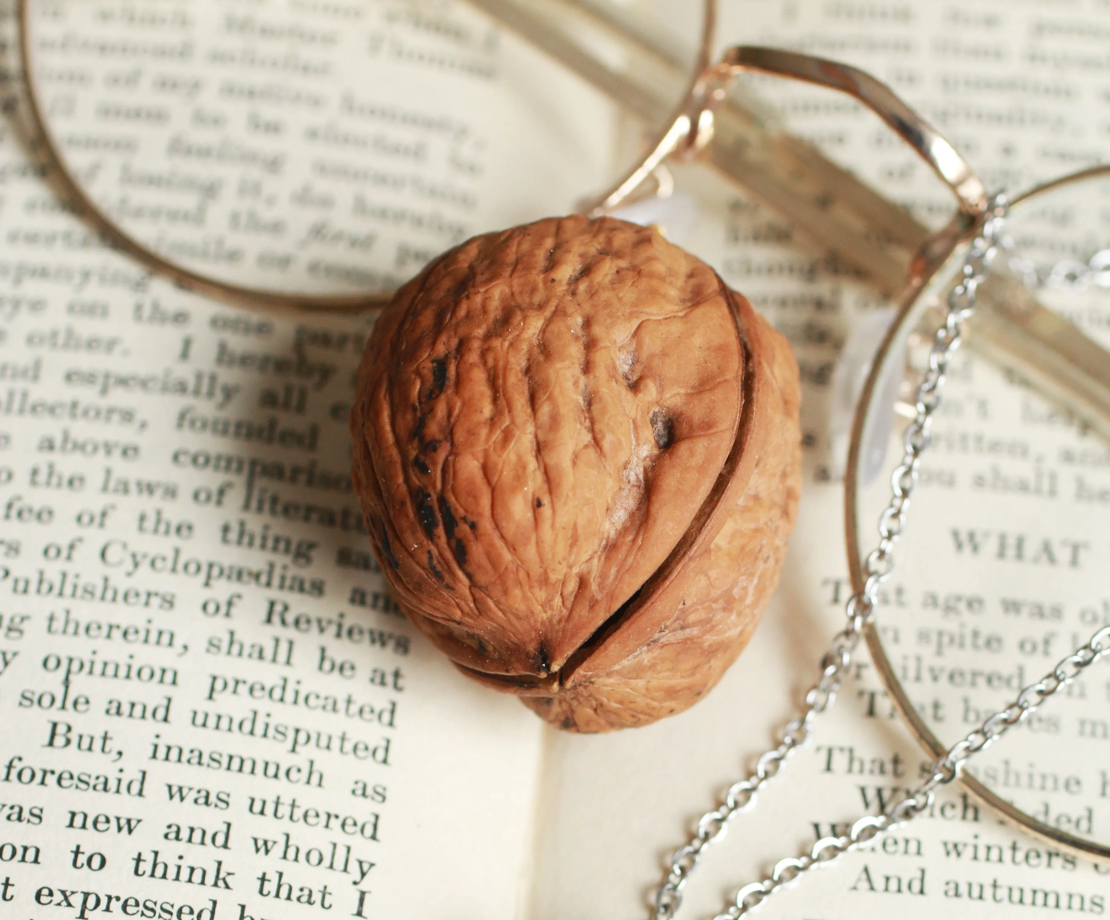 Walnut box - Only sold together with a figure or necklace as an extra