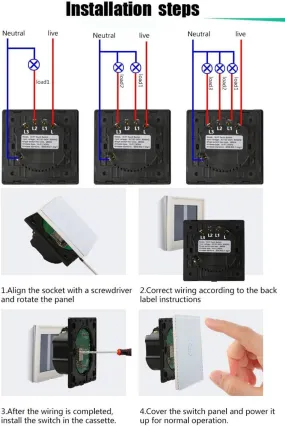 Wi-Fi Touch Smart Remote Control Light Switches Xf-0154