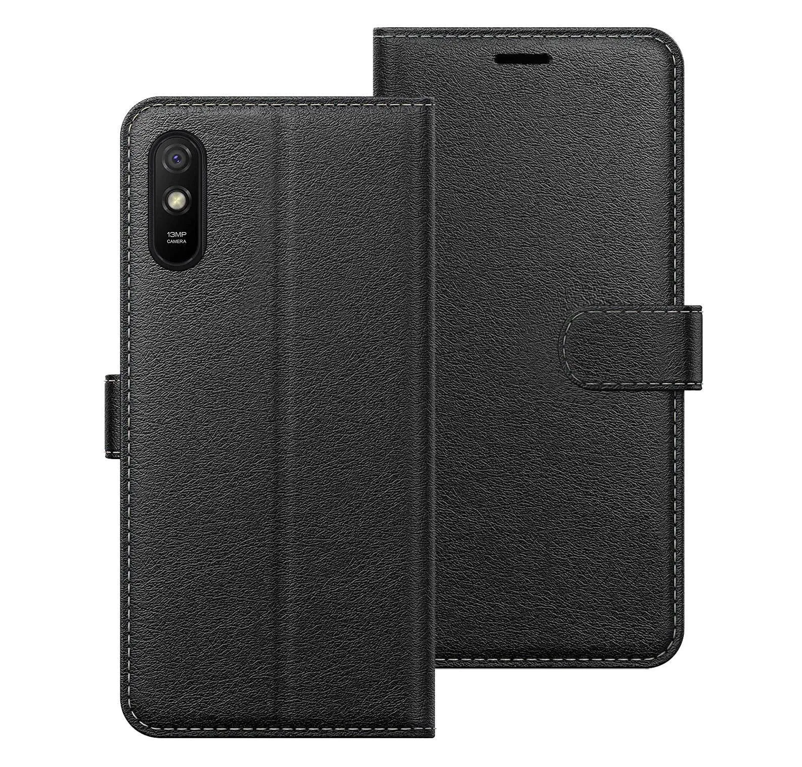 Xiaomi Redmi 9AT Flip Folio Book Wallet Case [Black]