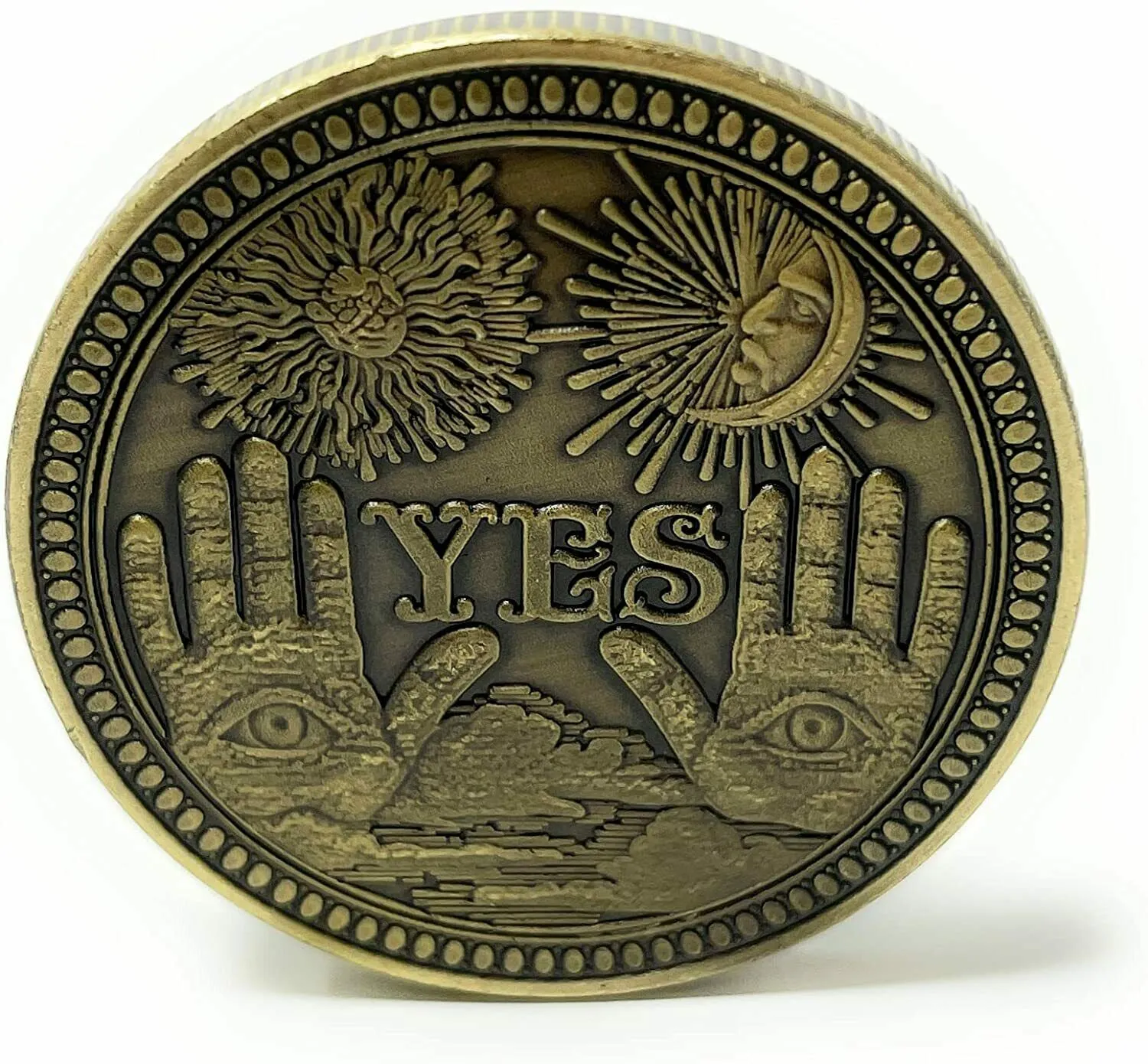 Yes/No Decision Maker Divination Flipping Challenge Coins - Set of 3