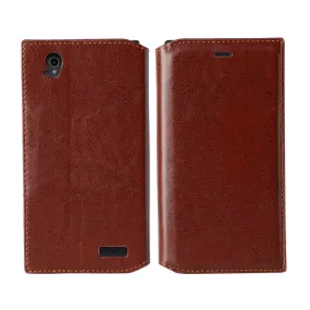 ZTE Warp Elite | ZTE N9158 Wallet Case, Slim Flip Folio [Kickstand] Pu Leather Wallet Case with ID & Card Slots & Pocket - Brown